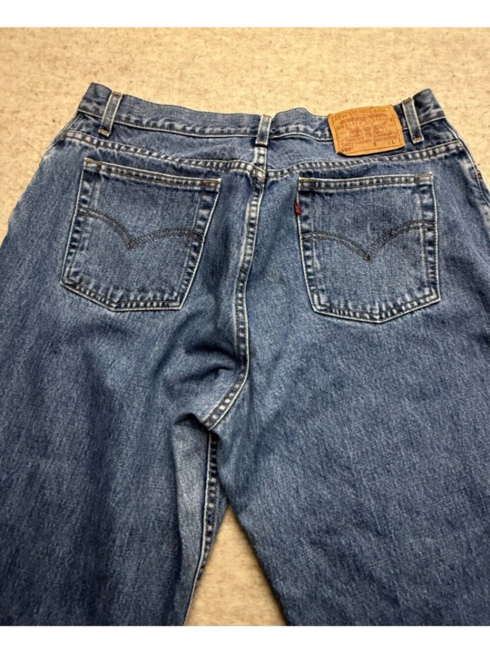 Vintage 90's Levi's 550 Relaxed Fit Tapered Leg Women's Denim Jeans Size 18 - Picture 7 of 10